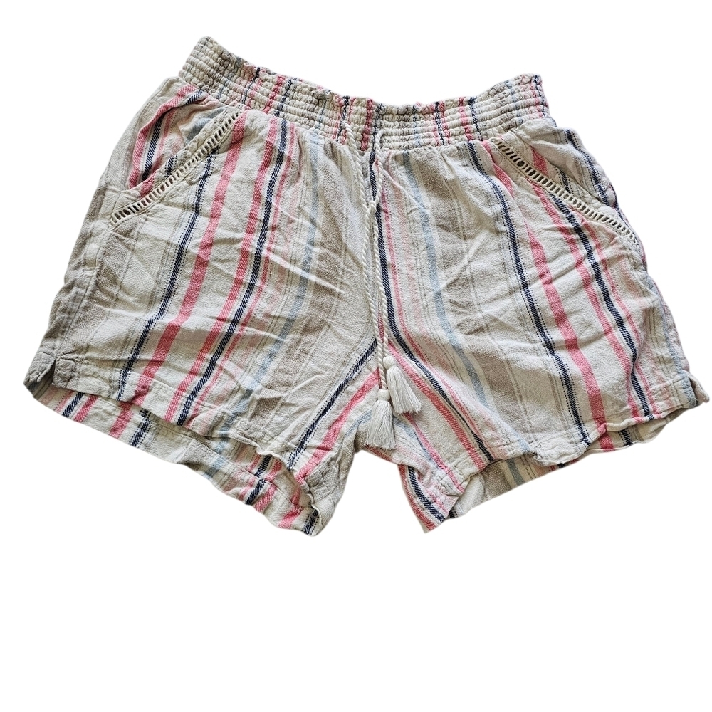 Briggs New York Pink, Blue, Tan and White Striped Casual Summer Shorts